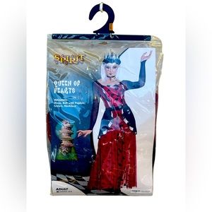 Queen of Hearts Spirit Halloween Costume Sexy Red Dress❤️🧡🎃♦️♥️ Size Small